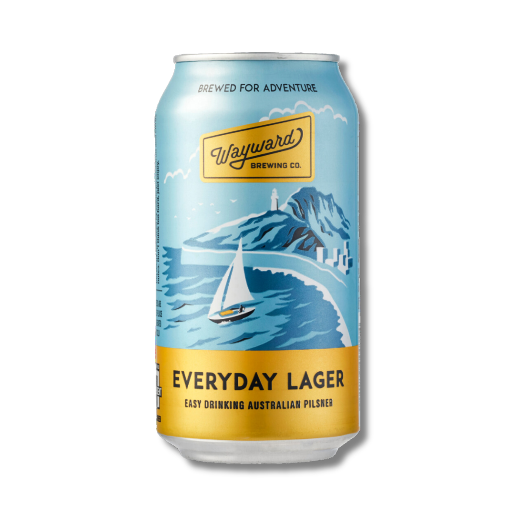 Lager - Wayward Brewing Everyday Lager 375ml Case of 24 (ABV: 4.2%)
