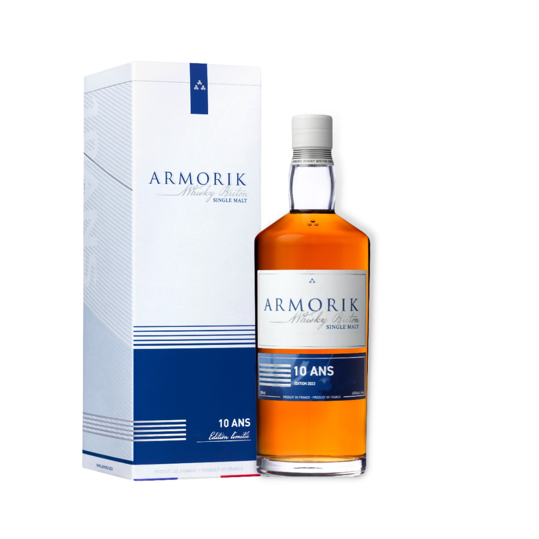French Whisky - Armorik 10 Year Old 2022 Edition Single Malt Whisky 700ml (ABV 46%)