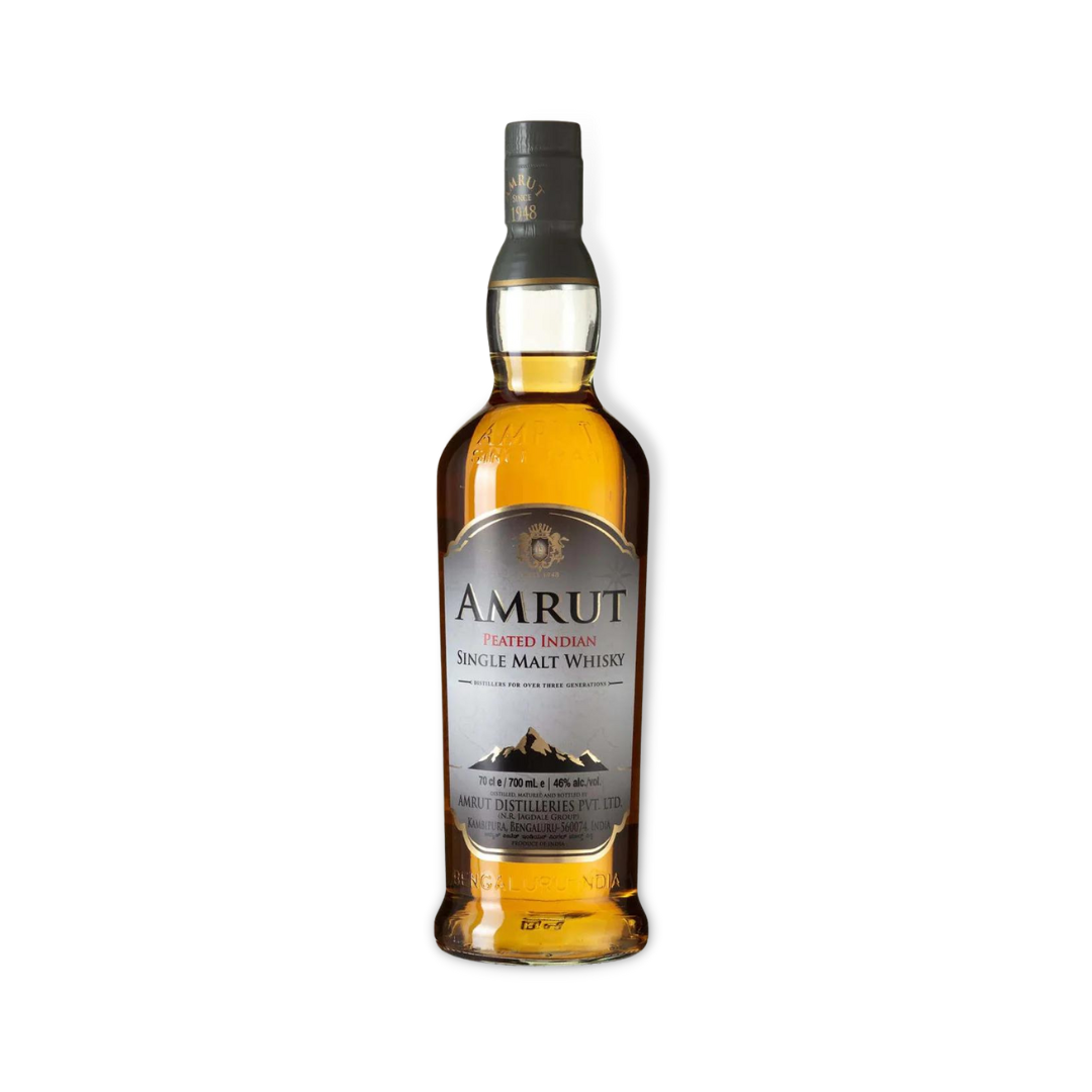 Indian Whisky - Amrut Peated Indian Single Malt Whisky 700ml (ABV 46%)