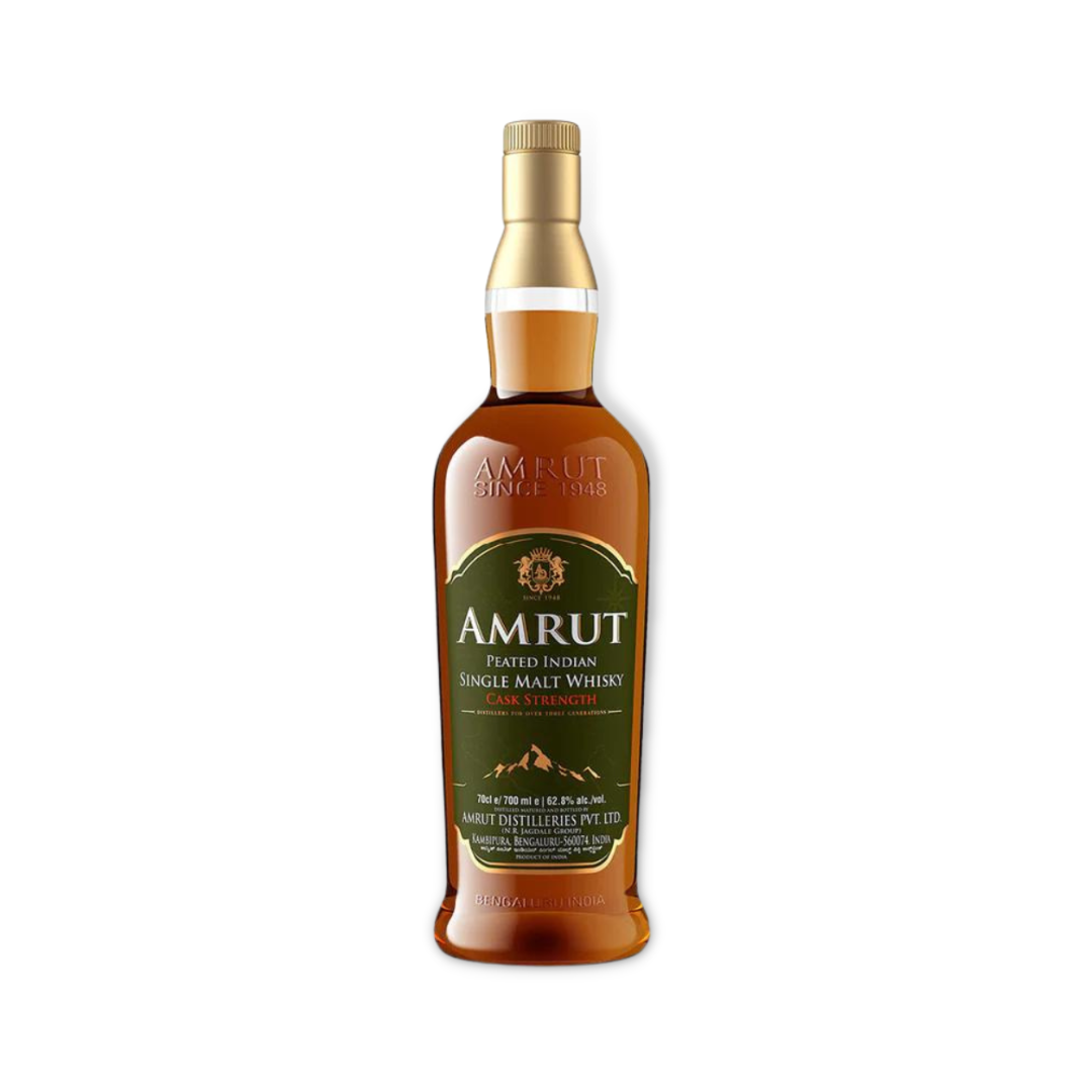 Indian Whisky - Amrut Peated Cask Strength Indian Single Malt Whisky 700ml (ABV 62.8%)