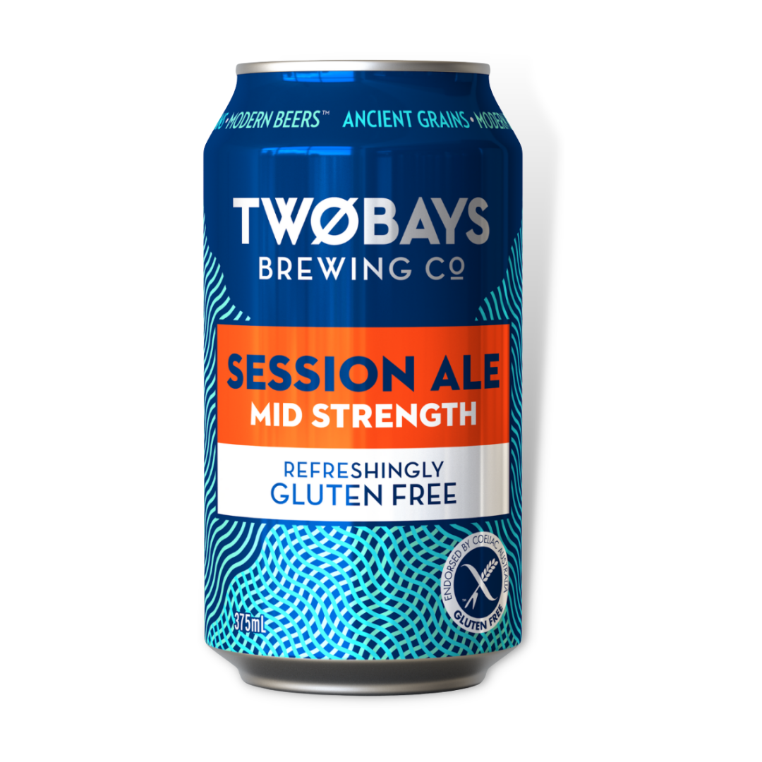 Gluten Free Beer - Two Bays Brewing Co Session Ale 375ml 4 Pack / Case of 16 (ABV 3.5%)