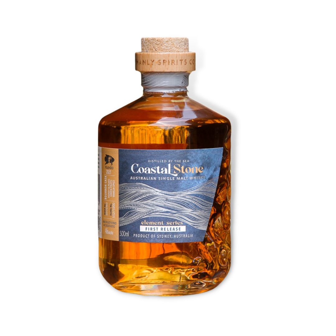 Australian Whisky - Manly Spirits Coastal Stone Bourbon Cask Australian Single Malt Whisky 500ml (ABV 46%)