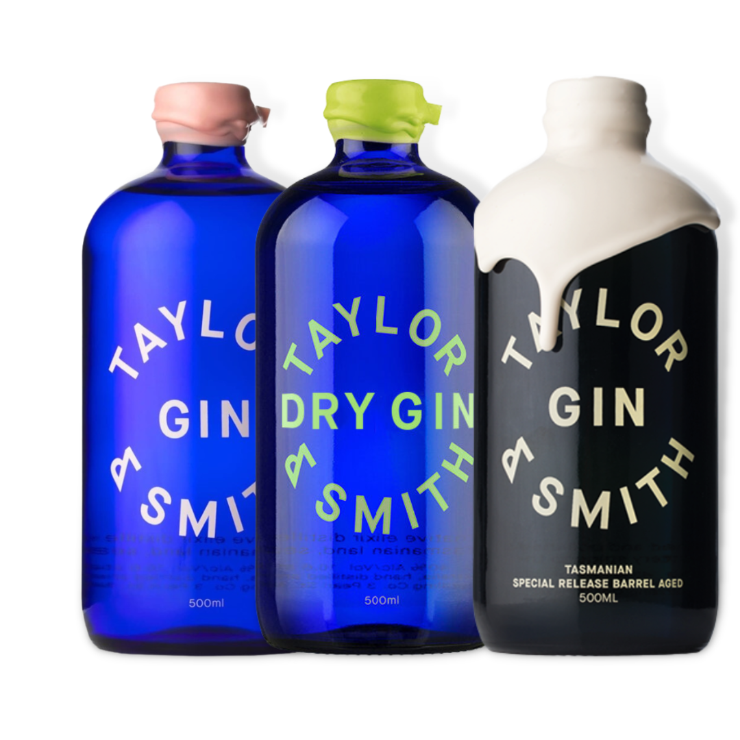 Australian Gin - Taylor & Smith Dry Gin 500ml / 100ml (ABV 46%)