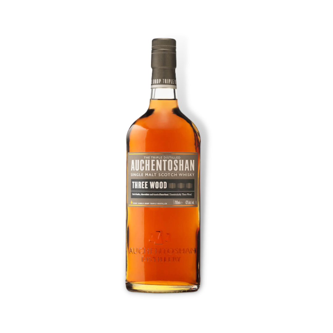 Scotch Whisky - Auchentoshan Three Wood Single Malt Scotch Whisky 700ml (ABV 43%)