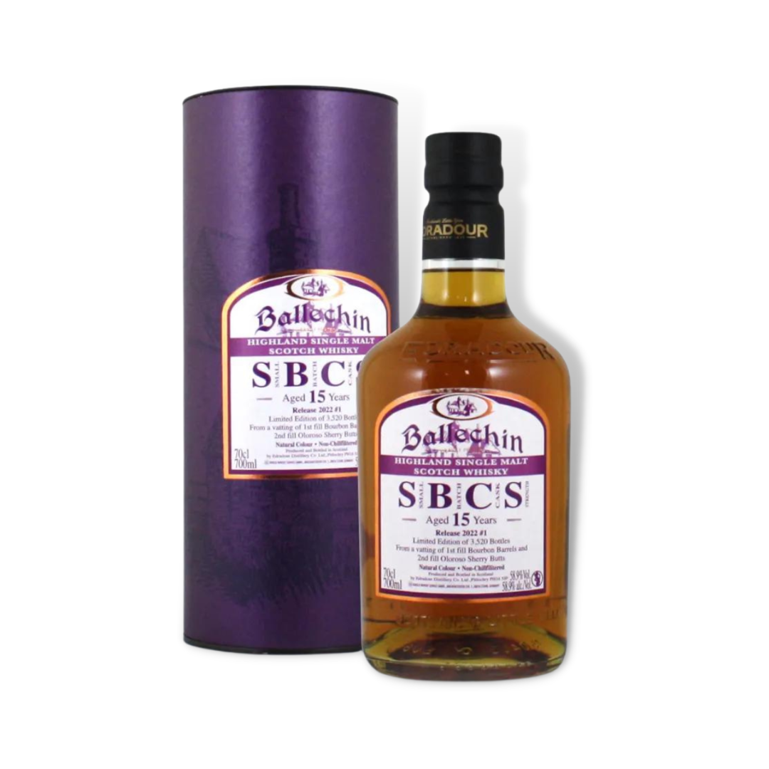 Scotch Whisky - Ballechin 15 Year Old Cask Strength Highland Single Malt Scotch Whisky 700ml (ABV 58.9%)