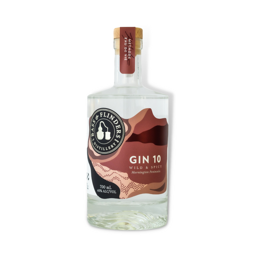 Australian Gin - Bass & Flinders Gin 10 Wild & Spicy 700ml (ABV 40%)