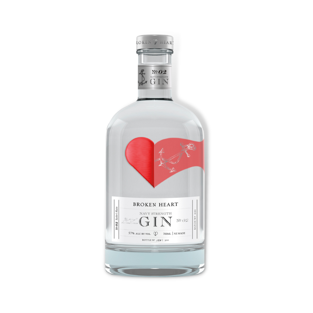 New Zealand Gin - Broken Heart Navy Strength Gin 700ml (ABV 57%)