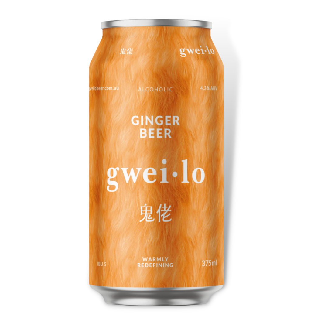 Alcoholic Ginger Beer - Gweilo Ginger Beer 375ml 4 Pack / Case of 24 (ABV 4.3%)