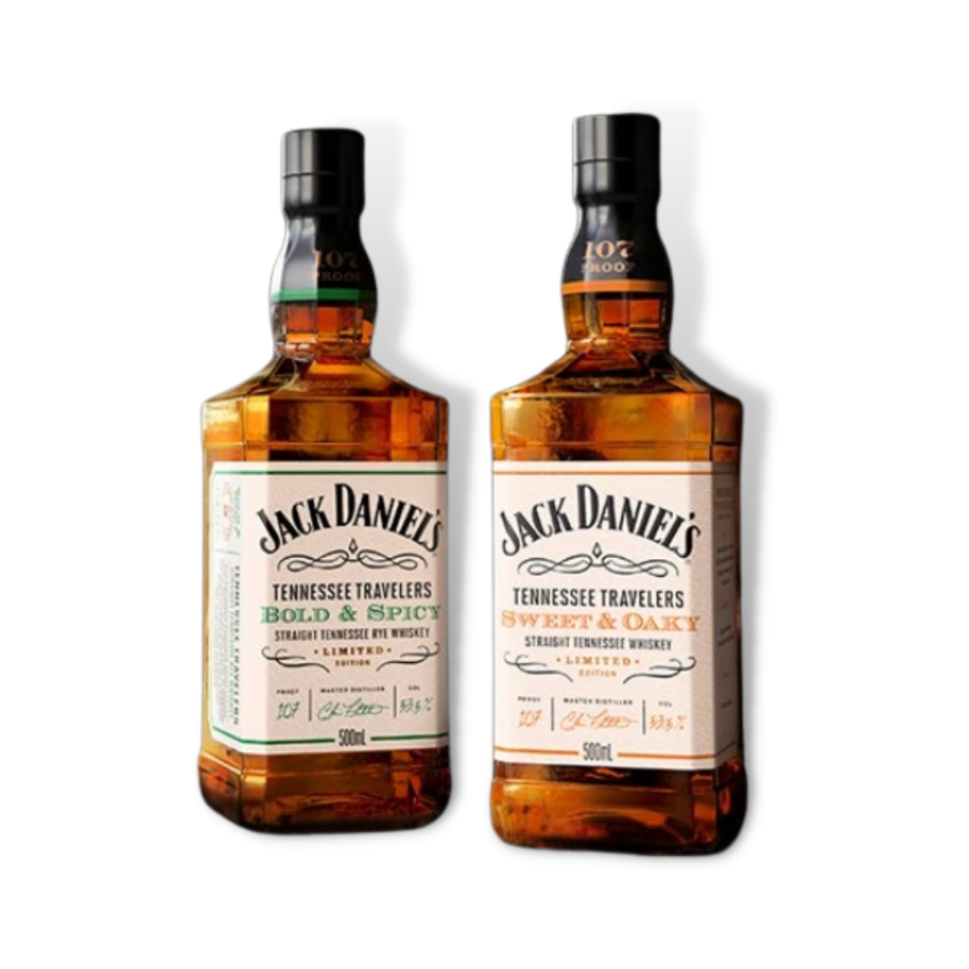 American Whiskey - Jack Daniels Tennessee Travelers Sweet & Oaky Straight Tennessee Whiskey 500ml (ABV 53.5%)