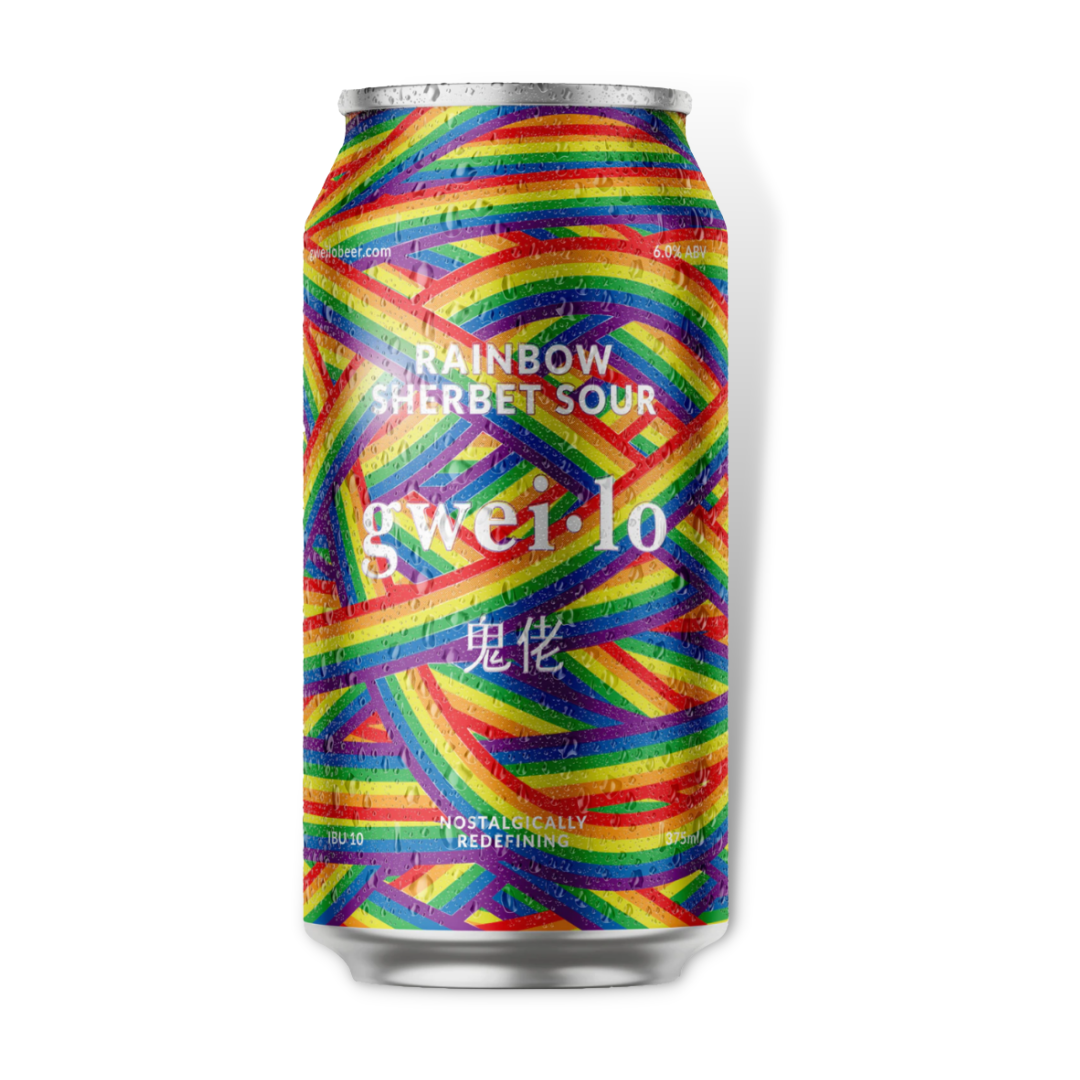 Sour Beer - Gweilo Rainbow Sherbet 375ml 4 Pack / Case of 24 (ABV 6%)