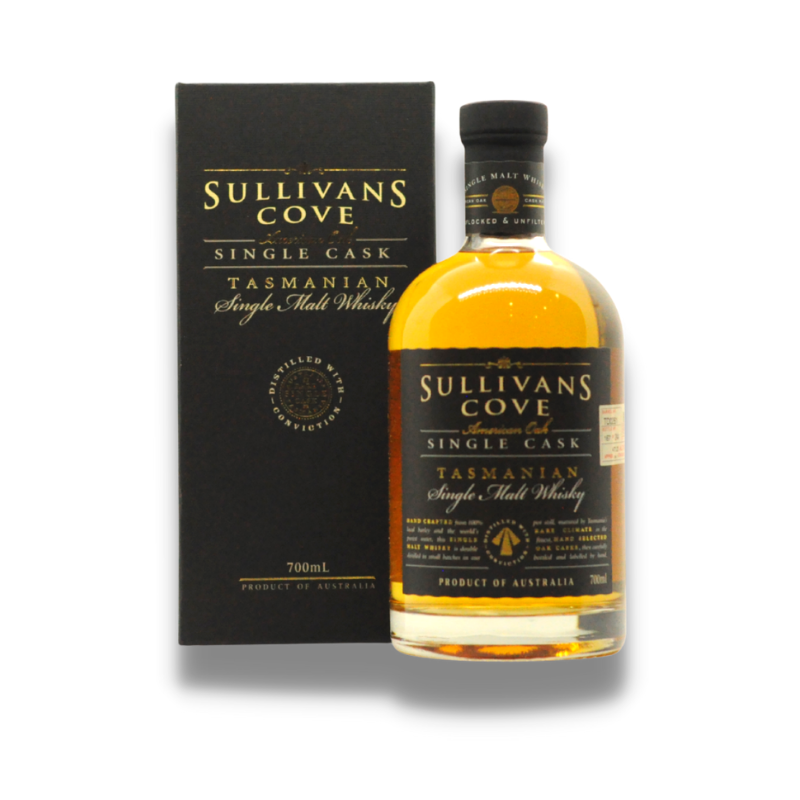 Australian Whisky - Sullivans Cove American Oak ex Bourbon Single Cask Tasmanian Single Malt Whisky 700ml (ABV 47.5%)